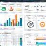 Charts and graphs showing business analytics dashboard