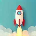 Illustration of rocket launch signifying business growth or product launch